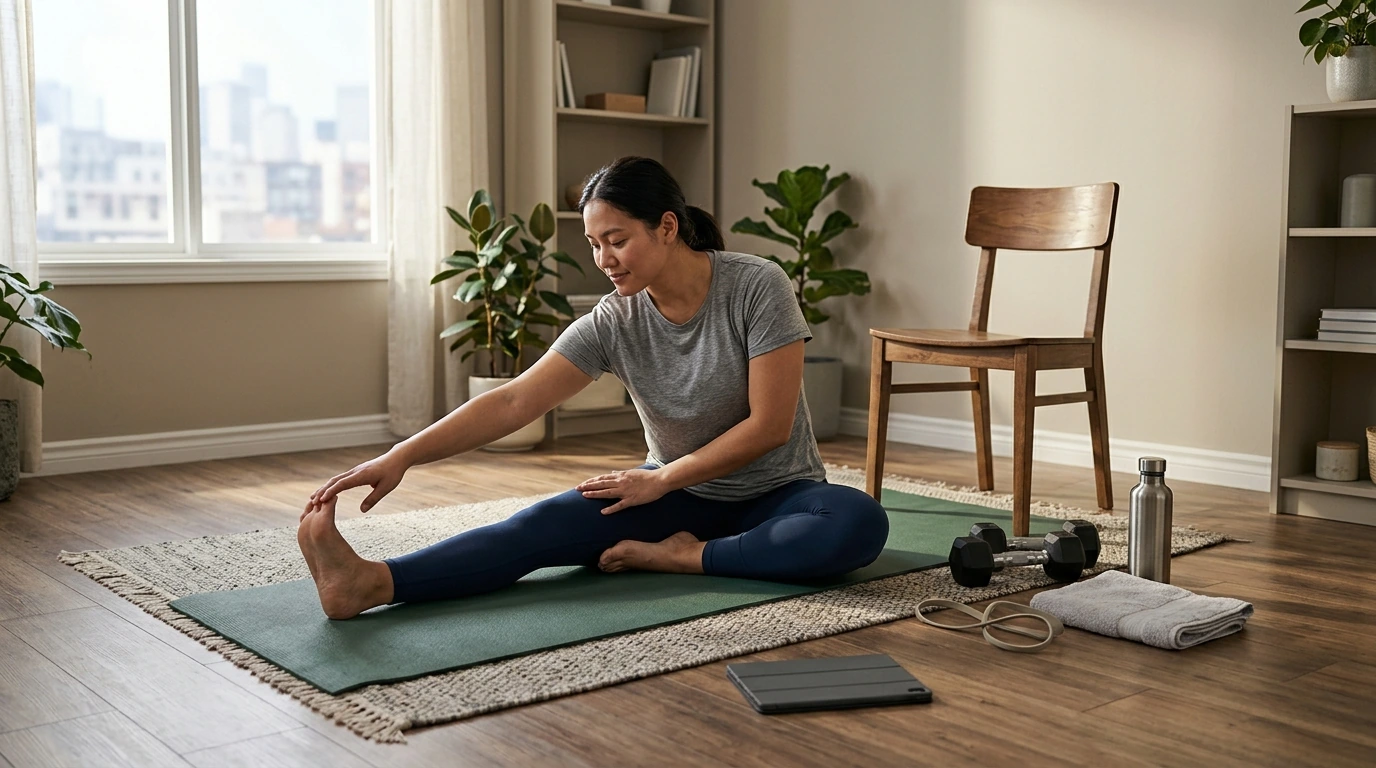 4-Week At-Home Workout Plan: Minimal Gear, Daily Stretch